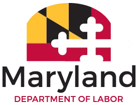 Maryland Department of Labor logo with Maryland flag and bold text.