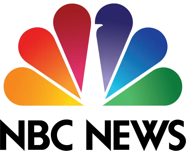 NBC News logo with a colorful peacock design above bold black text reading "NBC NEWS".